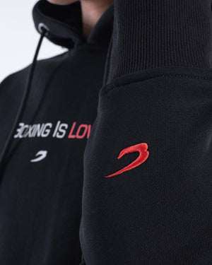 Boxing Is Love Hoodie - Black | BOXRAW