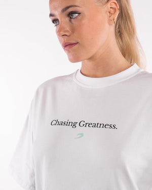 Chasing Greatness Oversized T-Shirt - White
