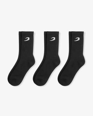 BOXRAW Crew Socks (3 Pairs) - Black
