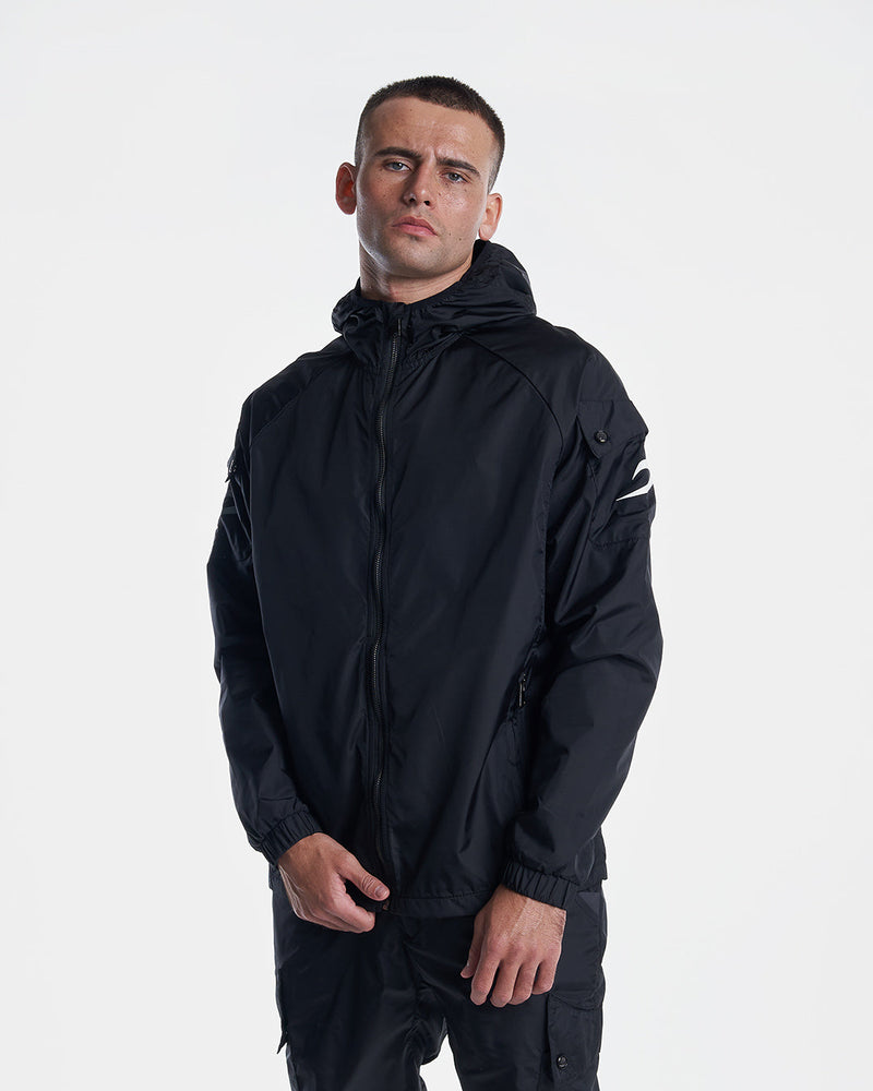 Dundee Windbreaker Jacket - Black - BOXRAW