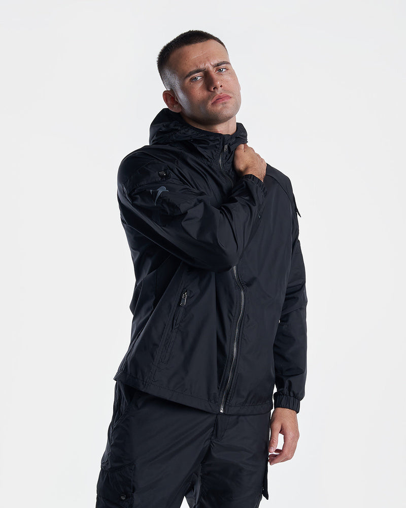 Dundee Windbreaker Jacket - Black - BOXRAW