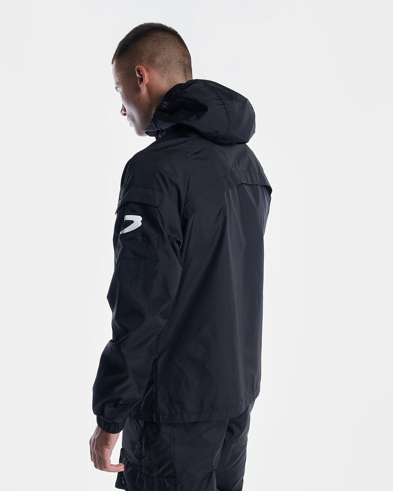 Dundee Windbreaker Jacket - Black - BOXRAW