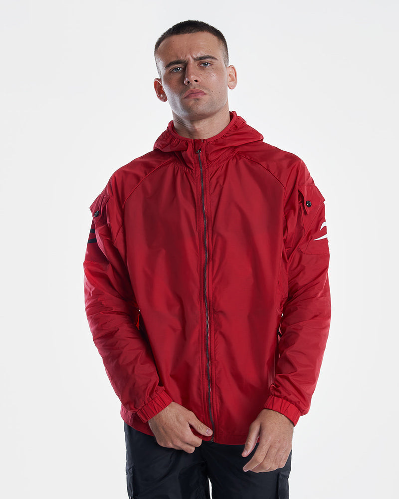 Dundee Windbreaker Jacket - Red - BOXRAW