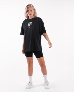 HRDR FSTR SMTR Oversized T-Shirt - Black