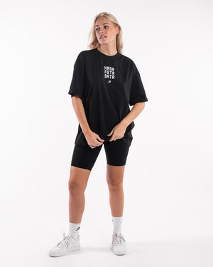 HRDR FSTR SMTR Oversized T-Shirt - Black