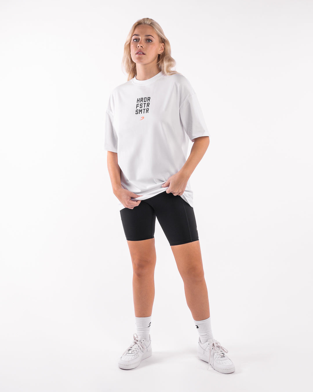 HRDR FSTR SMTR Oversized T-Shirt - White