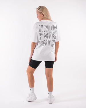 HRDR FSTR SMTR Oversized T-Shirt - White