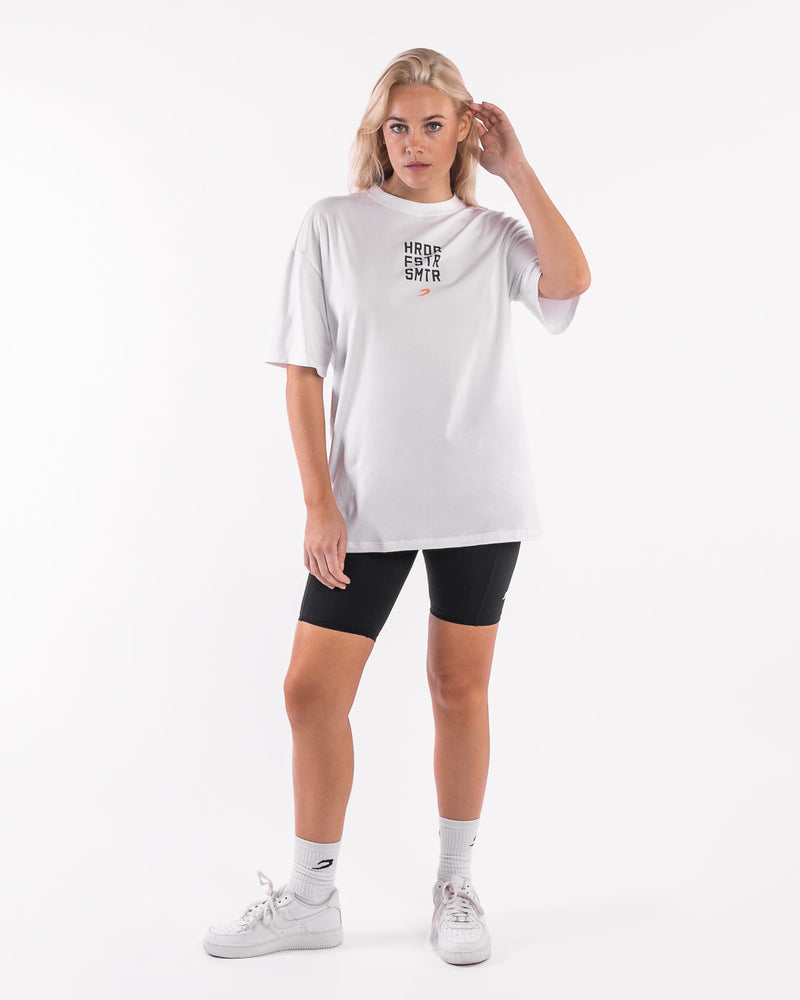 HRDR FSTR SMTR Oversized T-Shirt - White