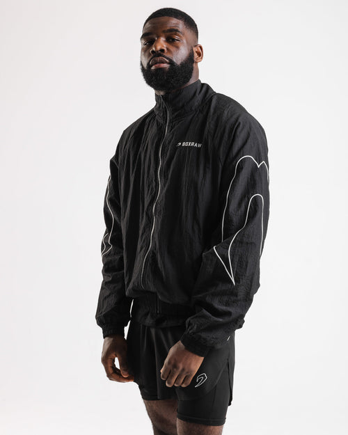 Tunero Track Jacket - White/Black | BOXRAW