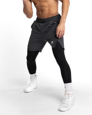 Creed III x BOXRAW Pep 2-in-1 Shorts  - Charcoal/Black