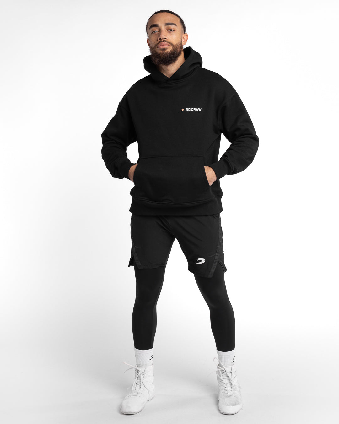 Men's We Don't Play Boxing Oversized Hoodie - Black | BOXRAW