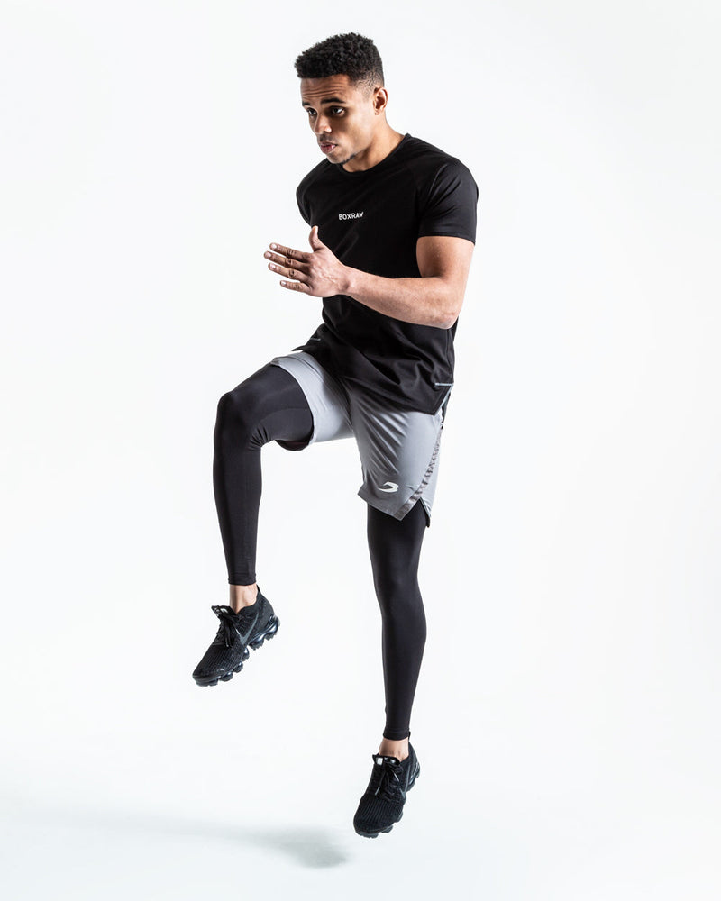 Pep Shorts (2-In-1 Training Tights) - Grey/Black