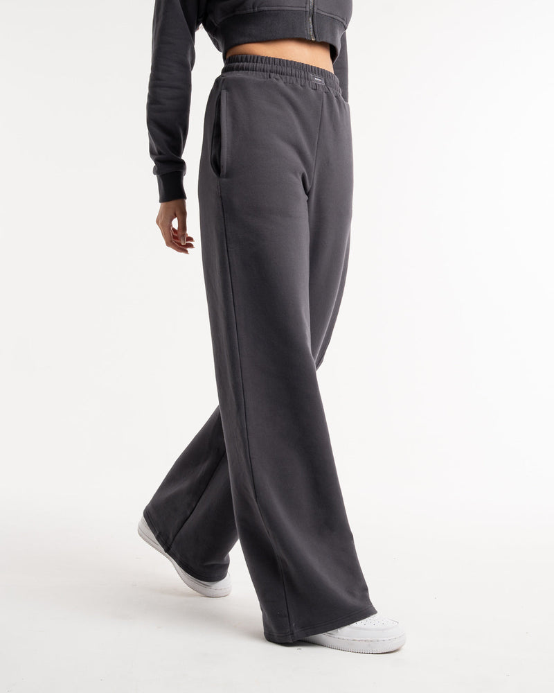 Winstone Wide Leg Bottoms - Charcoal