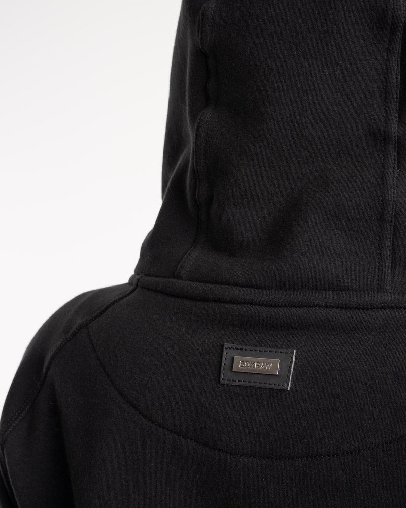 Winstone Cropped Zip Hoodie - Black