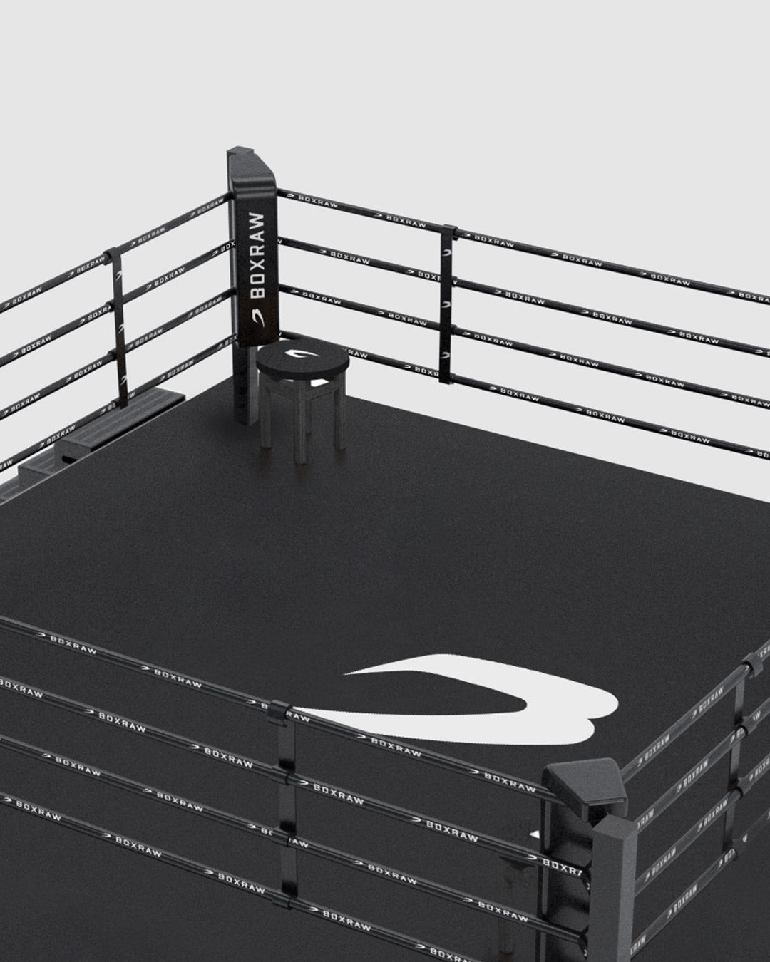 BOXRAW 90cm Competition Boxing Ring - Black/Classic