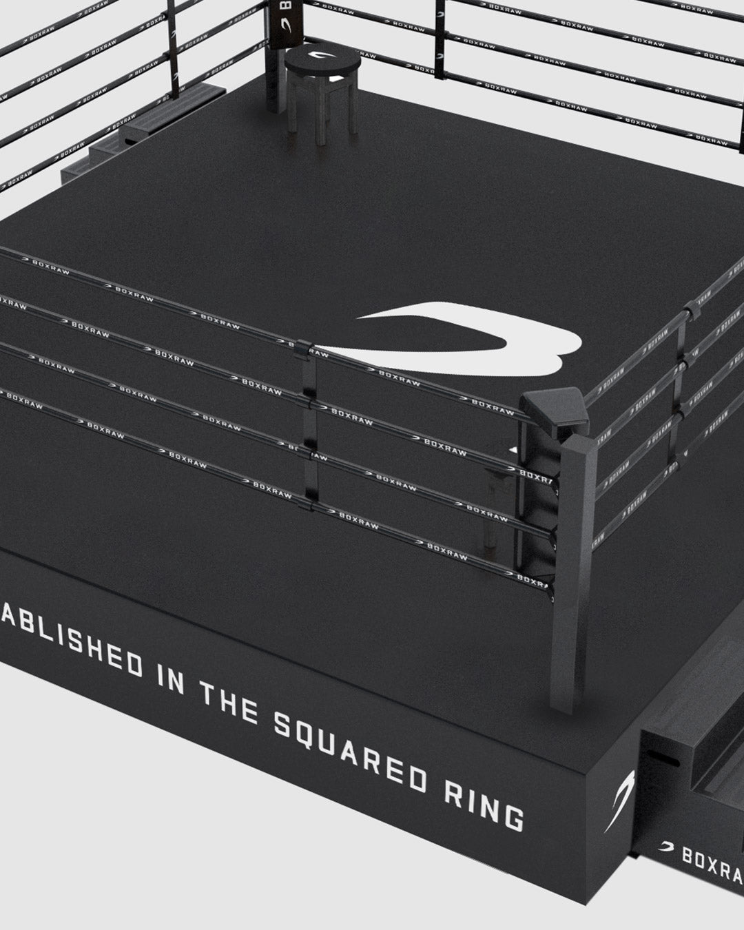 BOXRAW 90cm Competition Boxing Ring - Black/Classic