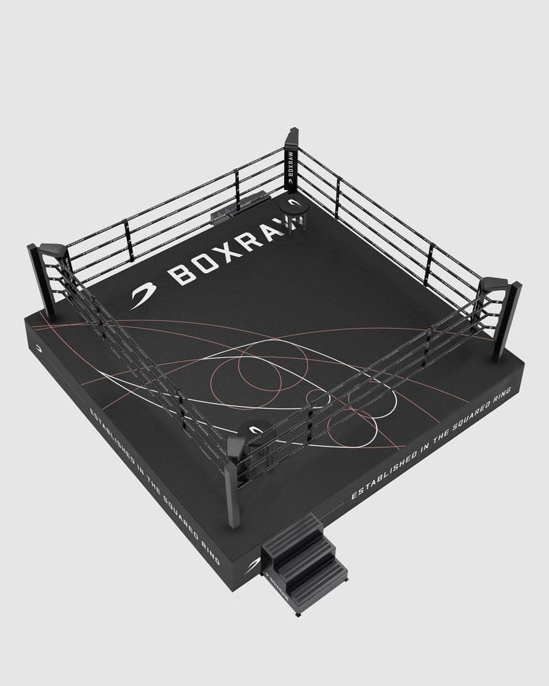 BOXRAW 90cm Competition Boxing Ring - Black/Golden Ratio