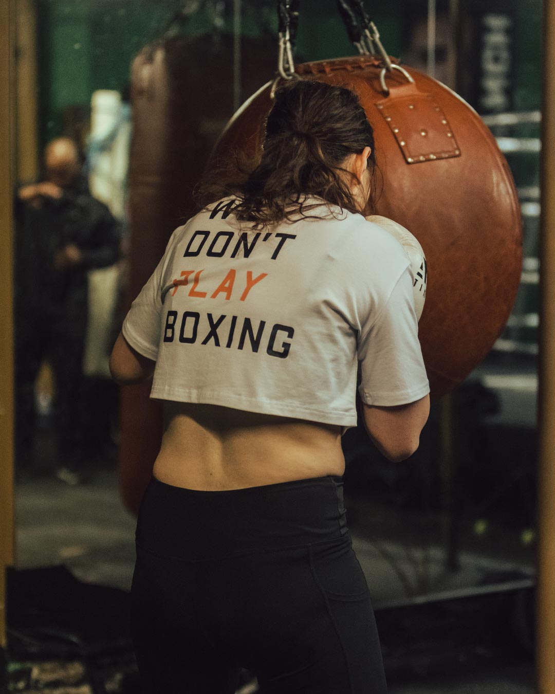 We Don't Play Boxing Crop T-Shirt - White