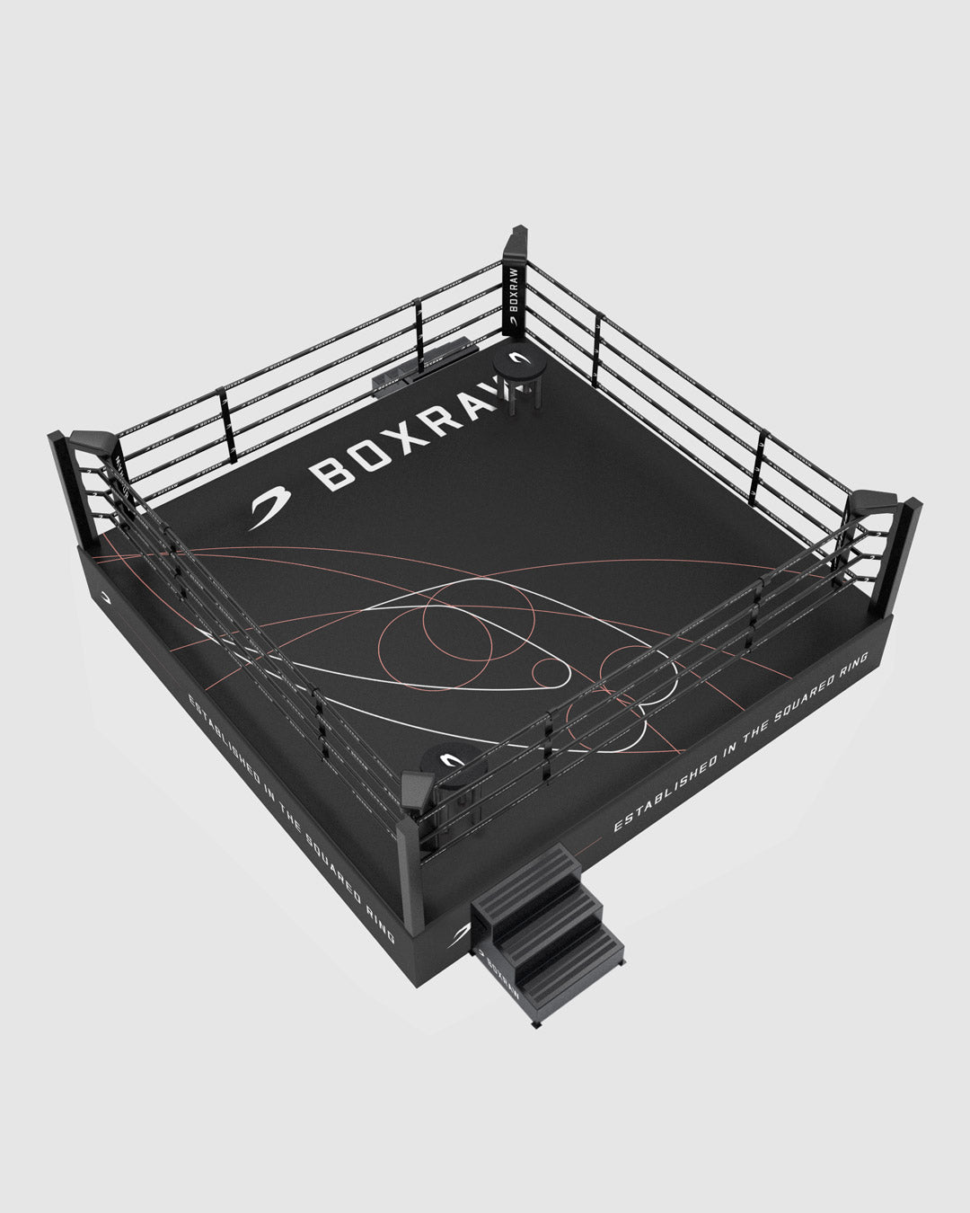 BOXRAW 90cm Pro Training Boxing Ring - Black/Golden Ratio