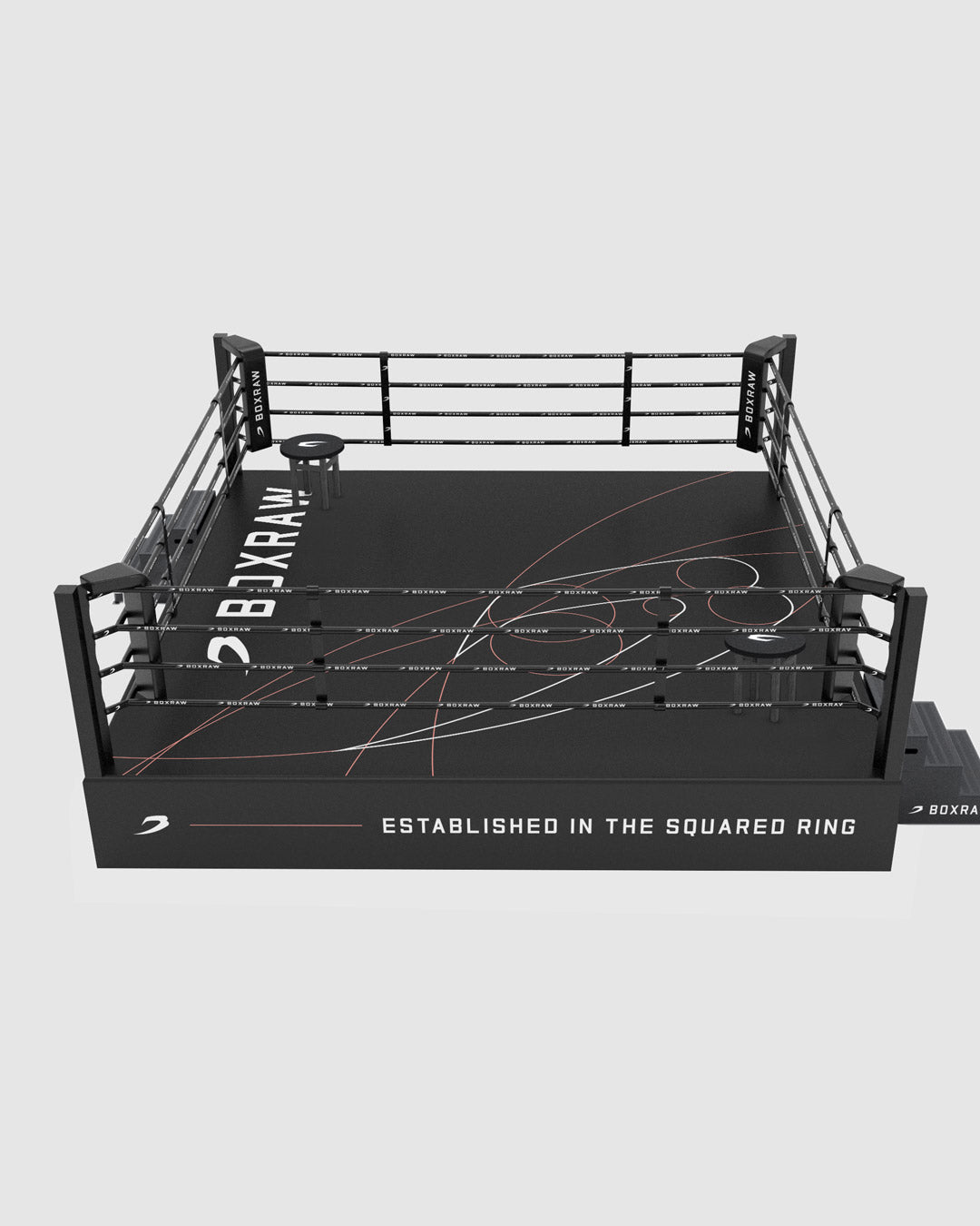 BOXRAW 90cm Pro Training Boxing Ring - Black/Golden Ratio