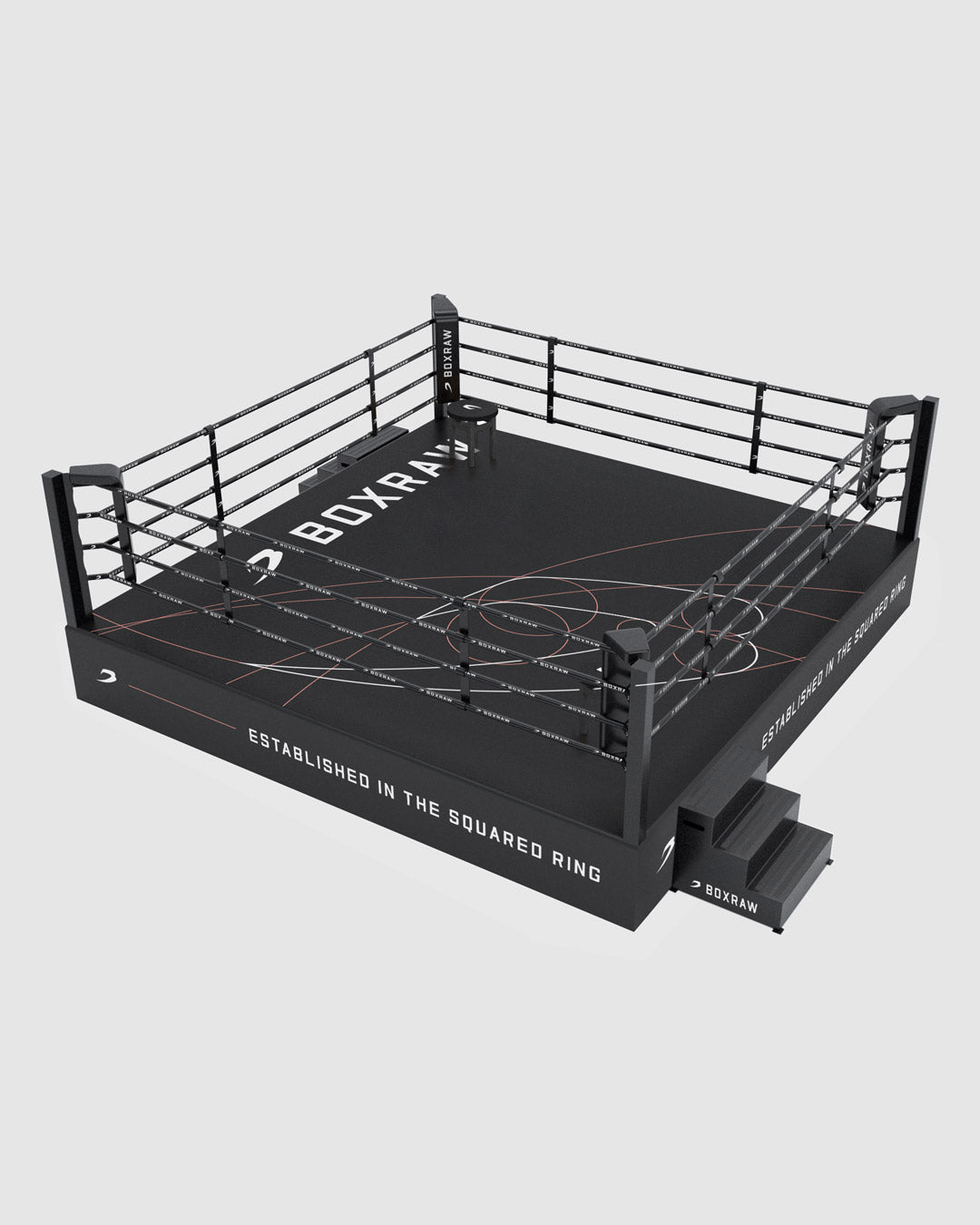 BOXRAW 90cm Pro Training Boxing Ring - Black/Golden Ratio