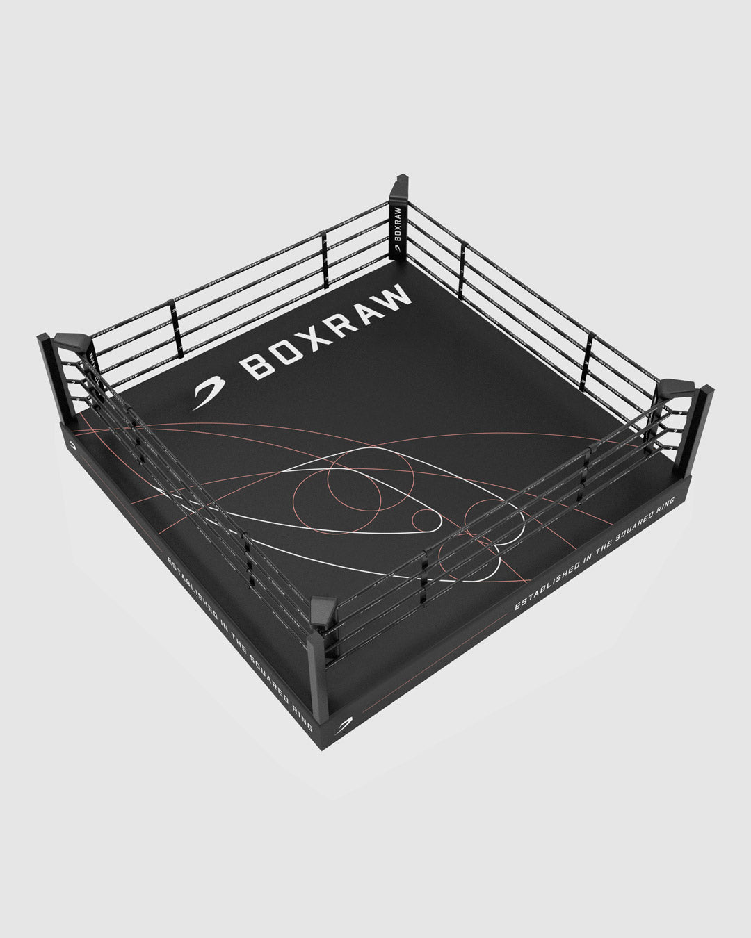 BOXRAW 30cm Pro Training Boxing Ring - Black/Golden Ratio