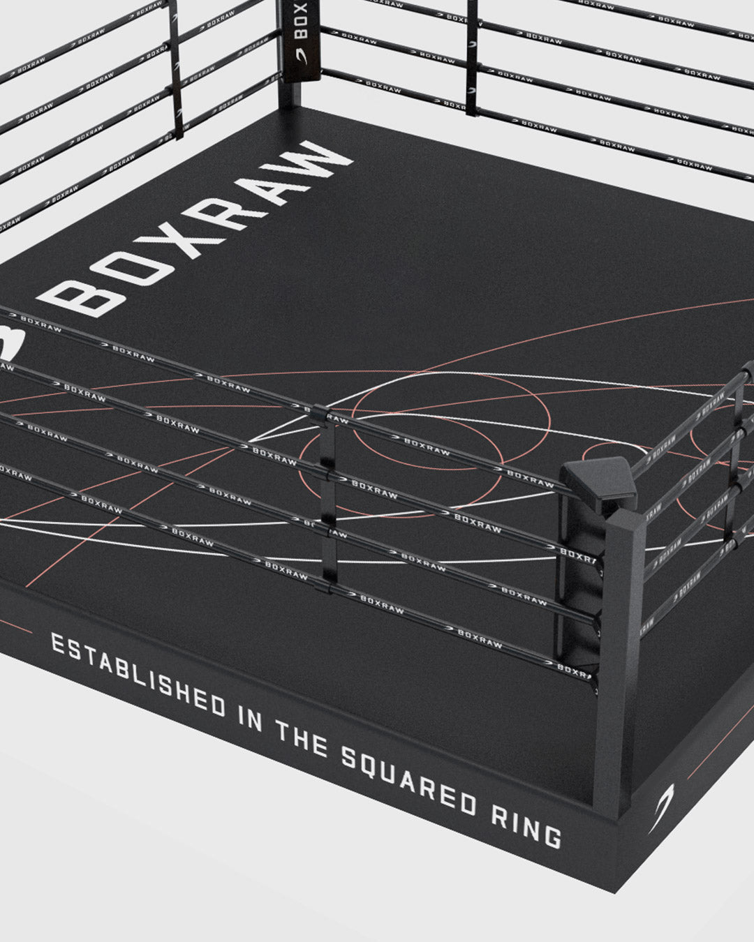 BOXRAW 30cm Pro Training Boxing Ring - Black/Golden Ratio